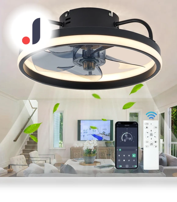 Ceiling Fan with Remote Control and LED Light — Ceiling Fans, happy8