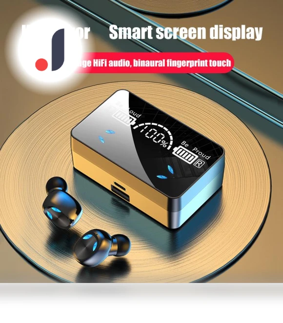 Digital Display Touch Wireless Bluetooth 5.1 Earbuds — In-Ear Headphones, The Joker