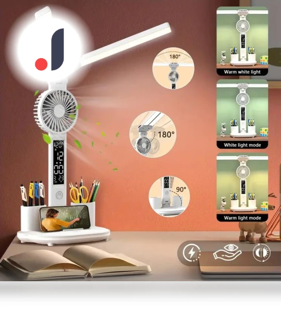 Dual Head Multifunctional Foldable LED Desk Lamp — Study & Desk Lighting, Pawell