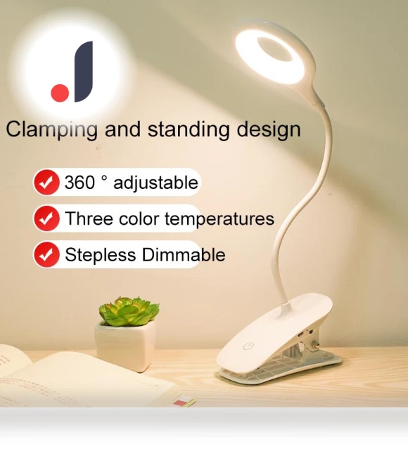 Fashionable LED Desk Lamp with Clip — Study & Desk Lighting, Lighting Life Hub
