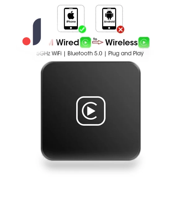 Mini Box with Wired Wireless Connection Carplay Android Auto BT Adapter — Stereo Receivers, Reakosound