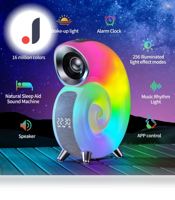 Multifunctional Atmospheric Lamp with Bluetooth Speaker — Alarms & Clocks, SDS003