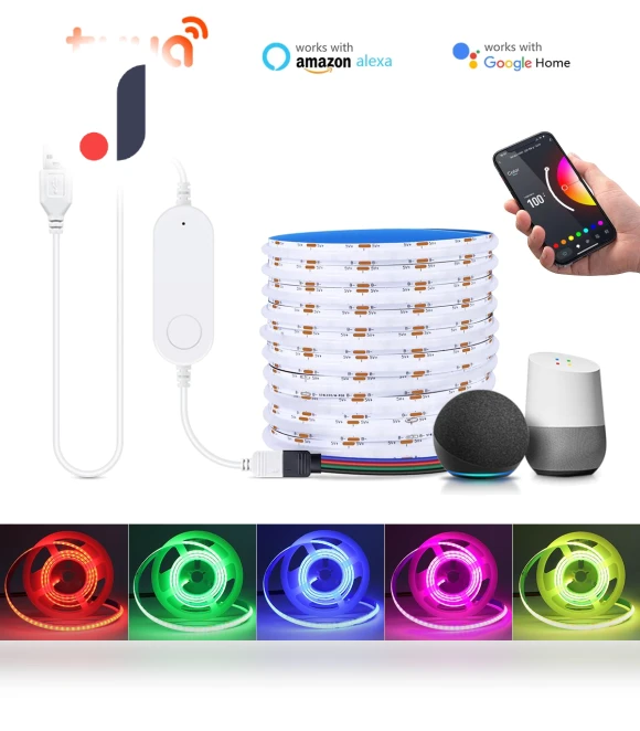 RGB COB LED Strip with Wi-Fi Controller — LED Strips, Rybakov Home Lighting