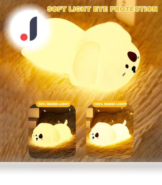Silicone Night Light with Auto-Off Timer — Night Lights, Pleasure Holiday