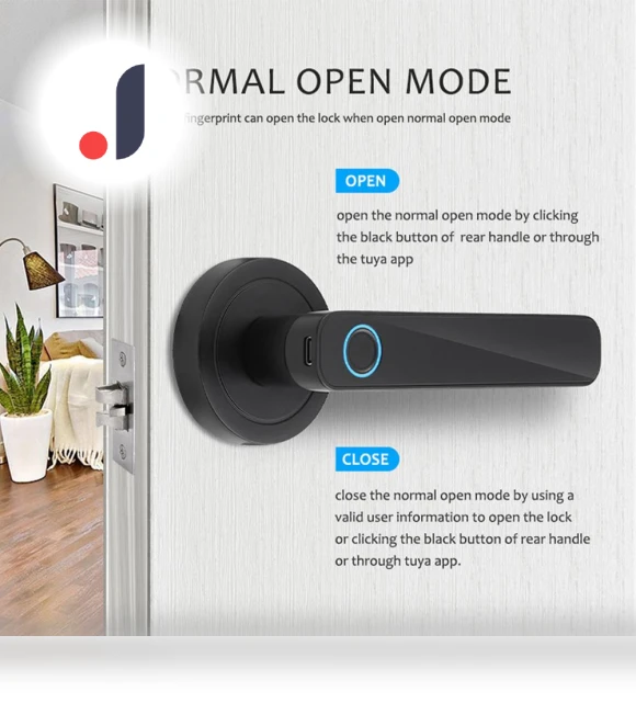 Smart Door Lock with Fingerprint — Biometric Security, TOMTOP JMS
