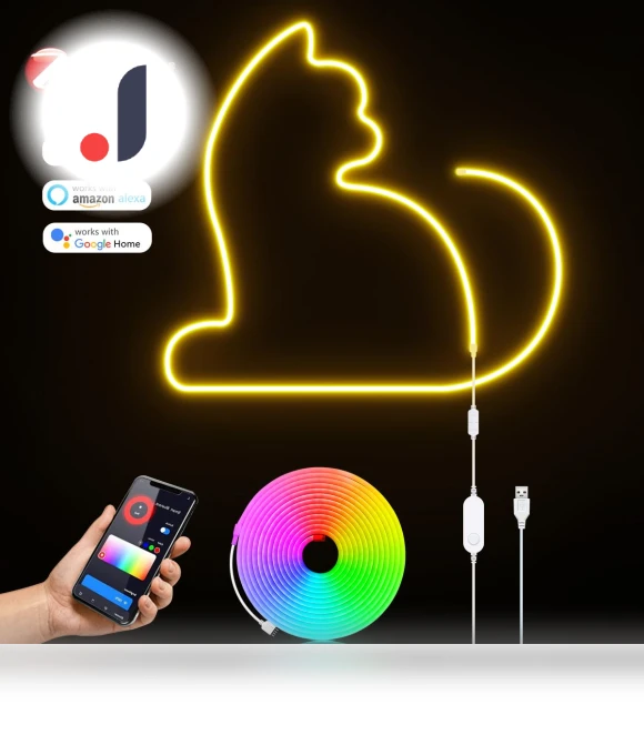 Smart LED Flexible Silicone Neon Sign RGB Strip Light Rope — LED Strips, Rybakov Home Lighting