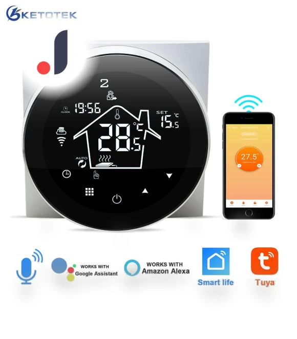 Smart Wi-Fi Thermostat with Touch Screen — Home Climate Control, Ketotek