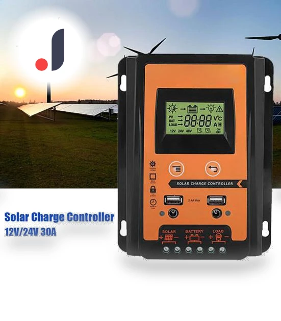 Solar Charge Controller with LCD Display and Dual USB Light — Chargers, Power Tool