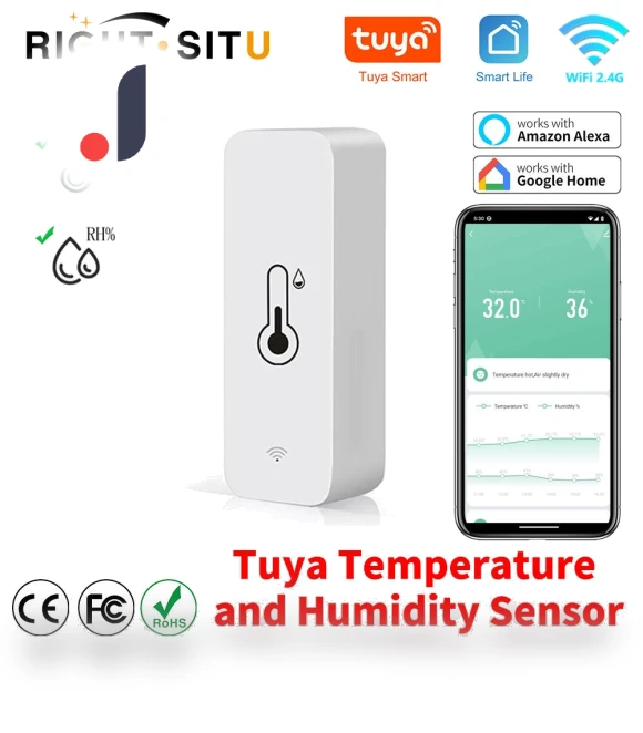 Temperature and Humidity Sensor — Home Climate Control, Tuya