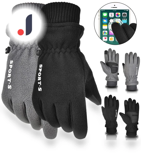 Winter Warm Windproof Thermal Ski Gloves with Touchscreen — Gloves & Mittens, E-Kingsman