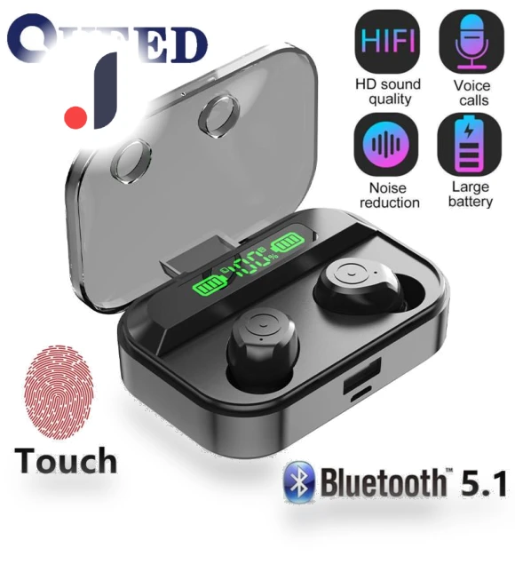 Wireless Bluetooth Headset with Touch Display — Audio Gear, QUEED