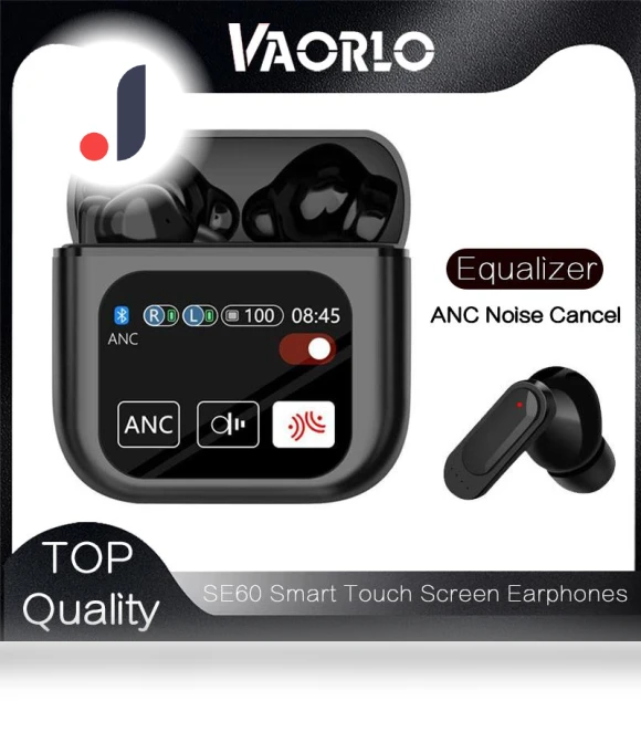 Wireless Smart Headphones with Touch Screen — Over-Ear Headphones, VAORLO
