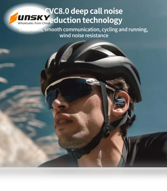 Dual Horn 360 Surround Sound Wireless Earphones — Over-Ear Headphones, Lenovo