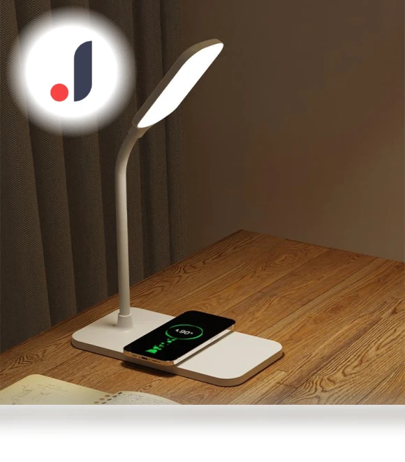 LED Desk Lamp with Wireless Charger — Study & Desk Lighting, Binchi Lighting Appliances