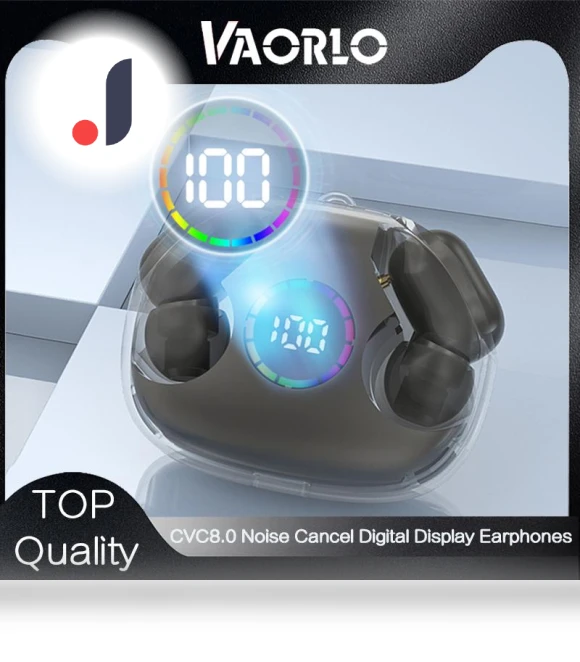Mini Wireless Headphones with Digital Display — In-Ear Headphones, VAORLO