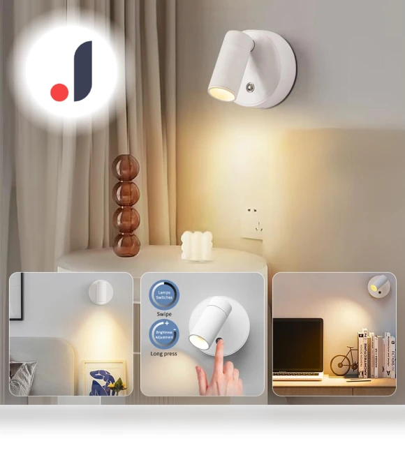 Rechargeable Wireless Wall Sconce with Touch Control — Wall Lighting, Binchi Lighting Appliances