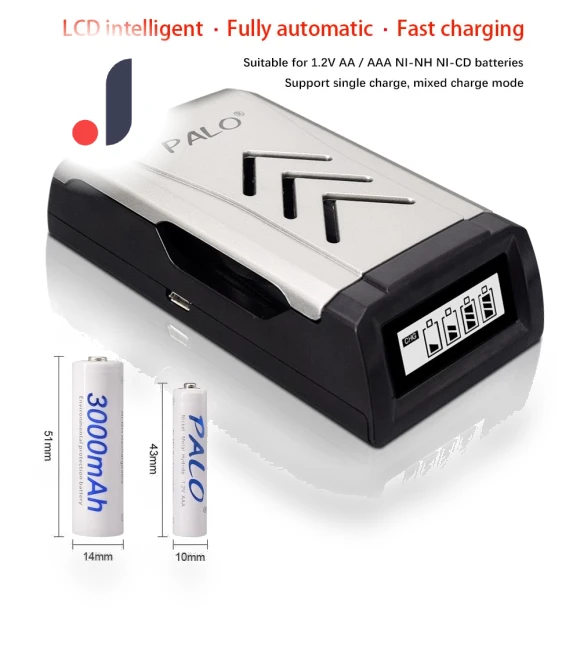 Smart USB Charger for AA AAA Batteries — Chargers, PALO