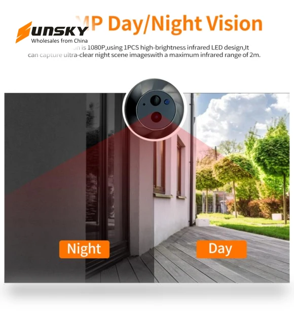 Digital Door Viewer WiFi Video Doorbell — Smart Home Security, ESCAM