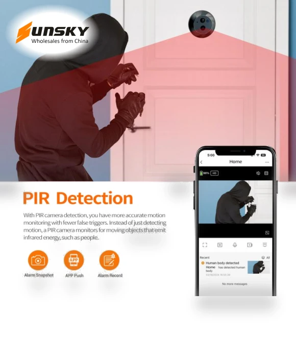 Digital Door Viewer WiFi Video Doorbell — Smart Home Security, ESCAM
