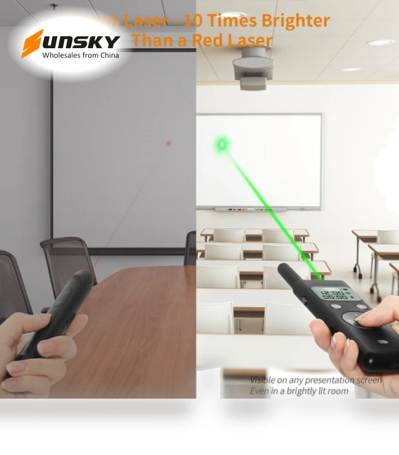 Long Distance Laser Remote Control Green Light Page Turner — Presentation Pointers, Doosl