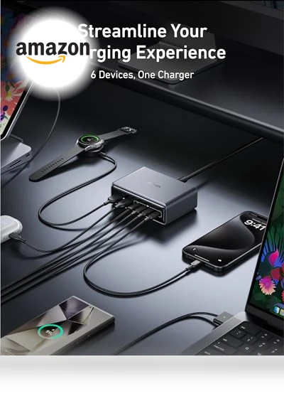 200W 6-Port GaN Charging Station — Chargers, Anker