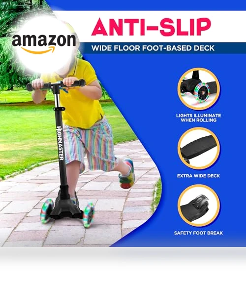 3 Wheel Kick Scooter — Helmets, HighMaster