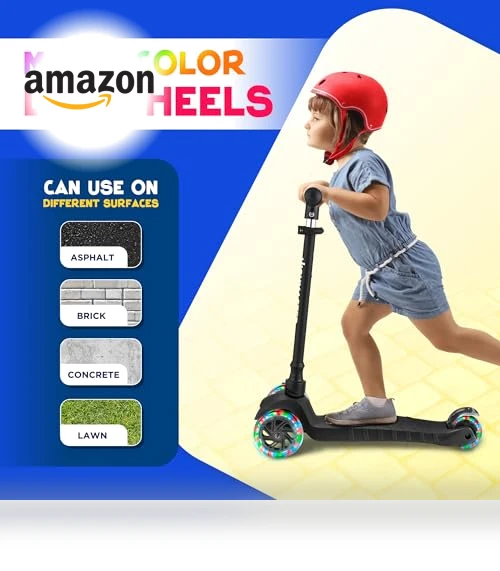 3 Wheel Kick Scooter — Helmets, HighMaster