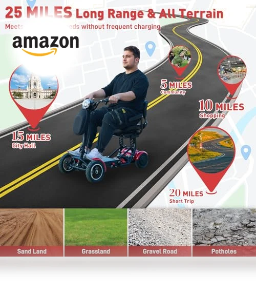 All-Terrain 4-Wheel Foldable Electric Scooter — Push Scooters, WTRAVEL