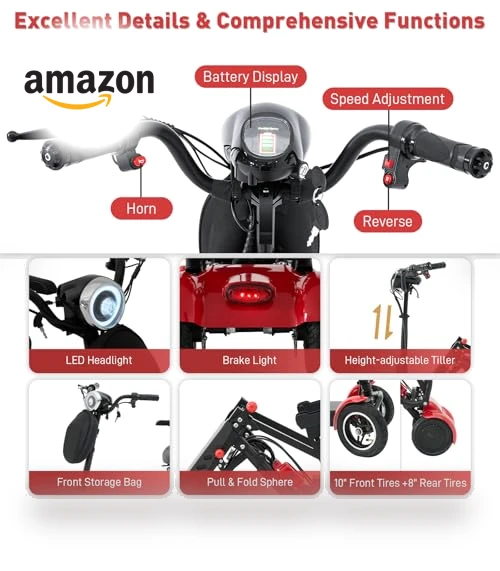 All-Terrain 4-Wheel Foldable Electric Scooter — Push Scooters, WTRAVEL