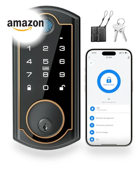 Built-in WiFi Deadbolt Smart Fingerprint Lock — Deadbolts, SohoTeco