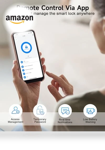 Built-in WiFi Deadbolt Smart Fingerprint Lock — Deadbolts, SohoTeco