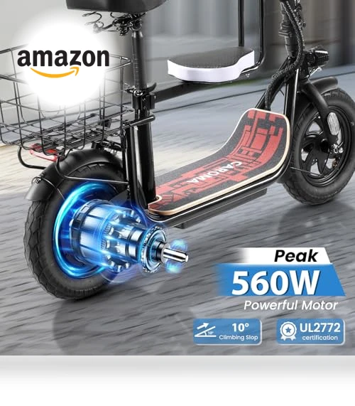 Electric Scooter with Seat — Electric Self-Balancing Scooters, Caroma