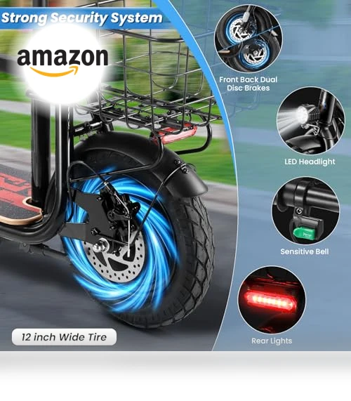 Electric Scooter with Seat — Electric Self-Balancing Scooters, Caroma