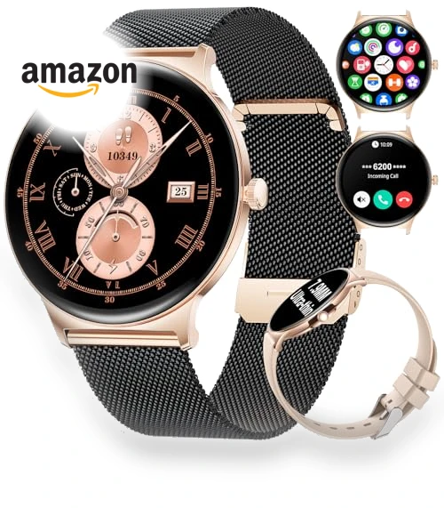Elegant Rose Gold Smartwatch — Smartwatches, LIGE