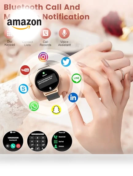 Elegant Rose Gold Smartwatch — Smartwatches, LIGE
