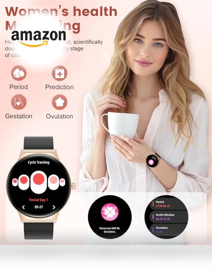 Elegant Rose Gold Smartwatch — Smartwatches, LIGE