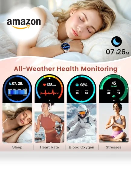 Elegant Rose Gold Smartwatch — Smartwatches, LIGE