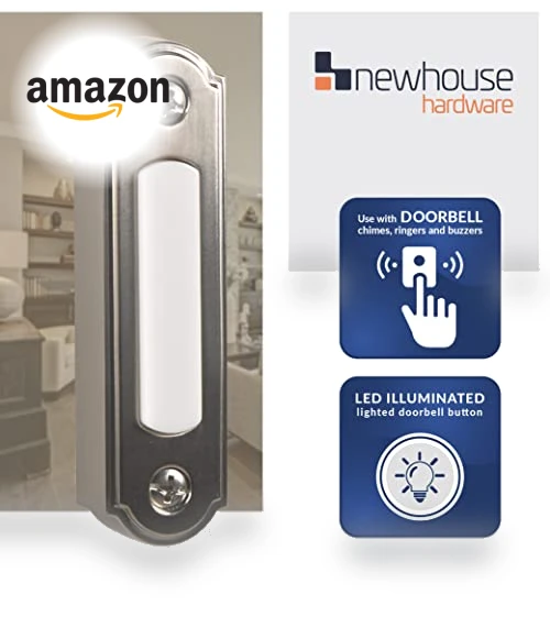 LED Lighted Metal Door Chime Push Button — Push Buttons, Newhouse Hardware