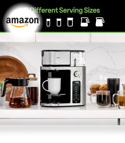 MultiServe Plus 10-Cup Pod Free Drip Coffee Maker — Coffee & Espresso Combos, Braun