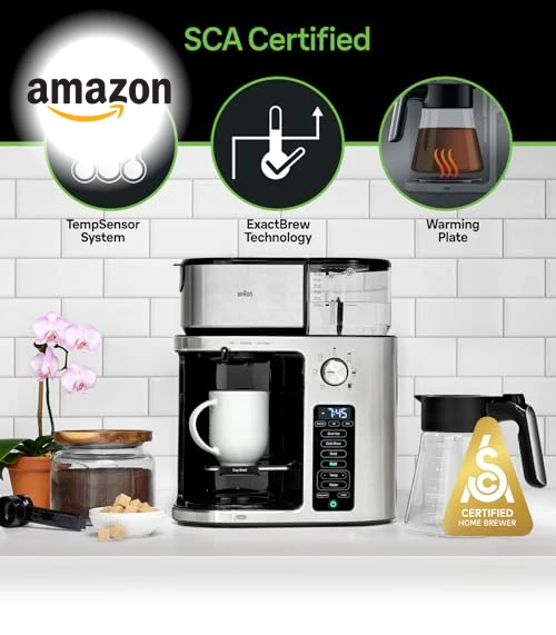 MultiServe Plus 10-Cup Pod Free Drip Coffee Maker — Coffee & Espresso Combos, Braun