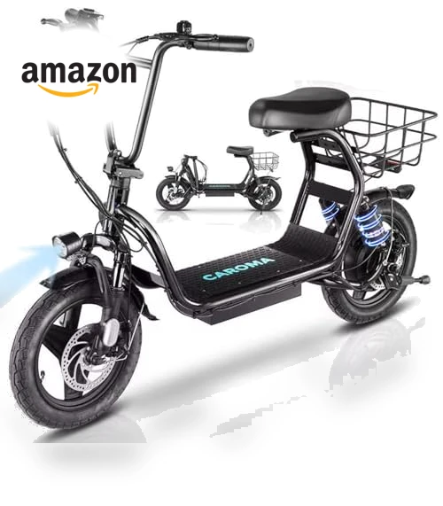 Peak 1200W Foldable Electric Scooter with Seat — Push Scooters, Caroma