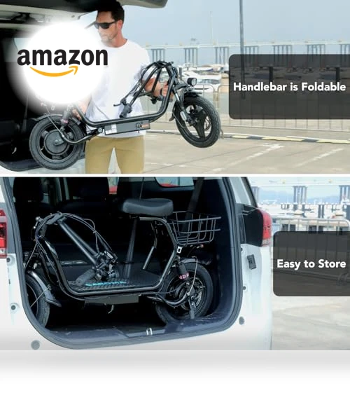 Peak 1200W Foldable Electric Scooter with Seat — Push Scooters, Caroma