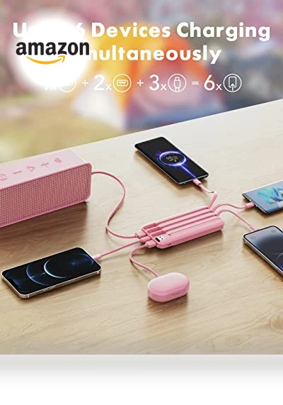 Portable Charger with Built in Cables — Chargers, Charmast