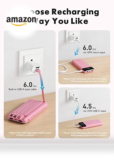 Portable Charger with Built in Cables — Chargers, Charmast