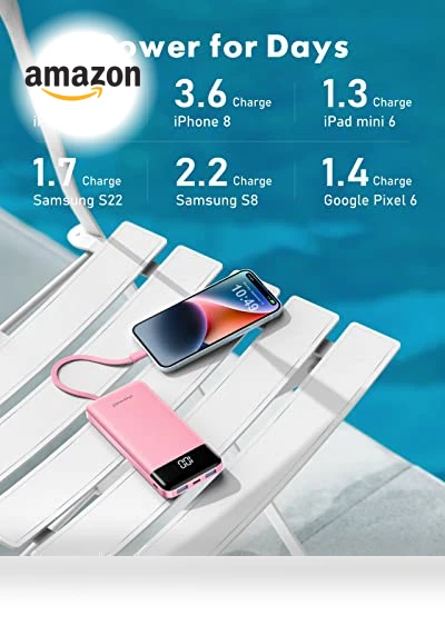 Portable Charger with Built in Cables — Chargers, Charmast