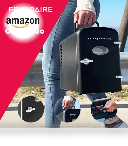 Retro Mini Personal Fridge Cooler — Mini Fridges, Frigidaire