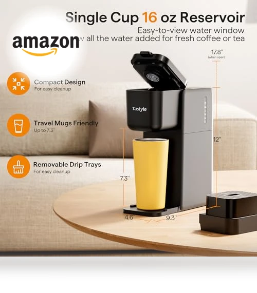 Single Serve Coffee Maker — Brewing Excellence, Tastyle