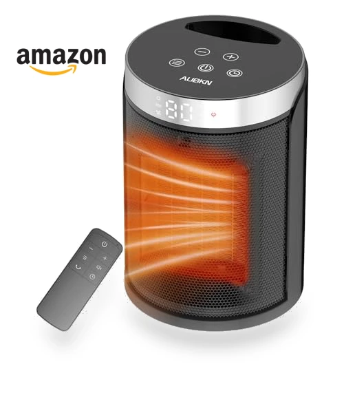 Small Portable Electric Heater with Thermostat and Remote — Portable Heating Solutions, AUBKN