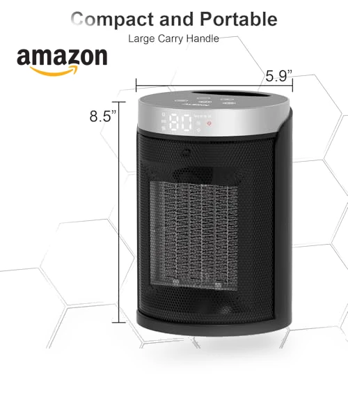 Small Portable Electric Heater with Thermostat and Remote — Portable Heating Solutions, AUBKN