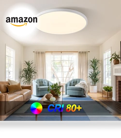 Smart Ceiling Light with Remote Control — Overhead Lighting, HENTAG
